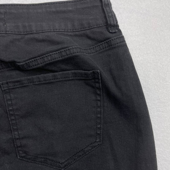 Pacsun Black Button‎ Down Distressed Denim Skirt Size 28 - Picture 6 of 7